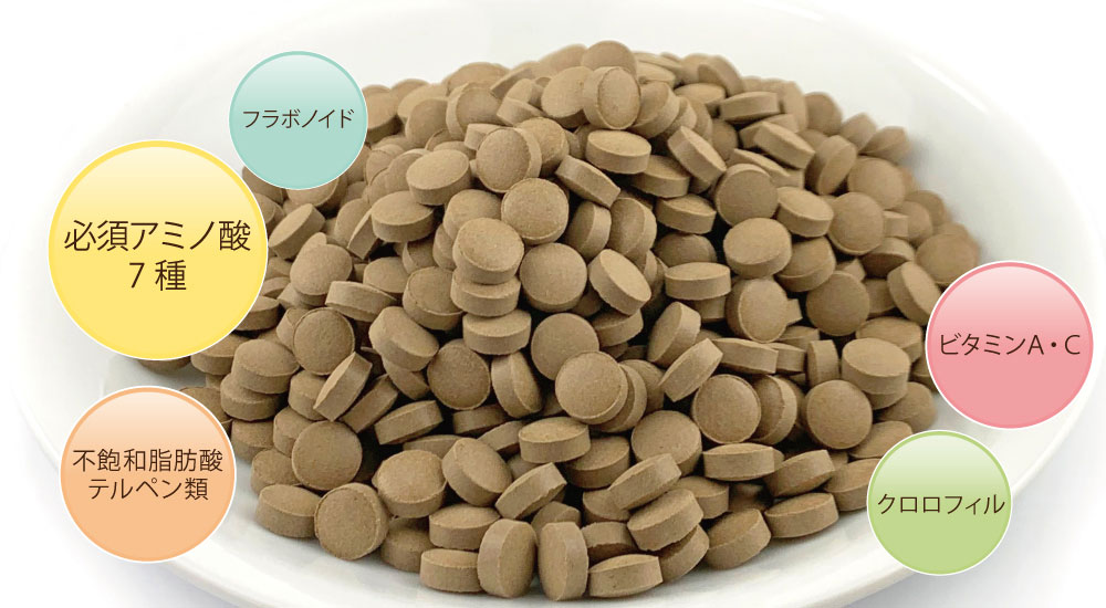 徳島県産松葉エキス末配合粒の栄養成分